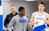 Andrija Jelavic makes his Kentucky practice debut (Photo via UK Athletics)